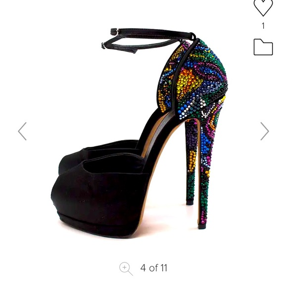 Giuseppe Zanotti Shoes - Giuseppe zanotti Swarovski crystal evil eye heels
